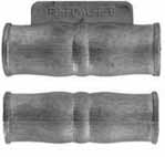 Ramrod pipe, steel, forward with pin lug, wedding band, for 3/8" ramrod